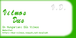 vilmos dus business card